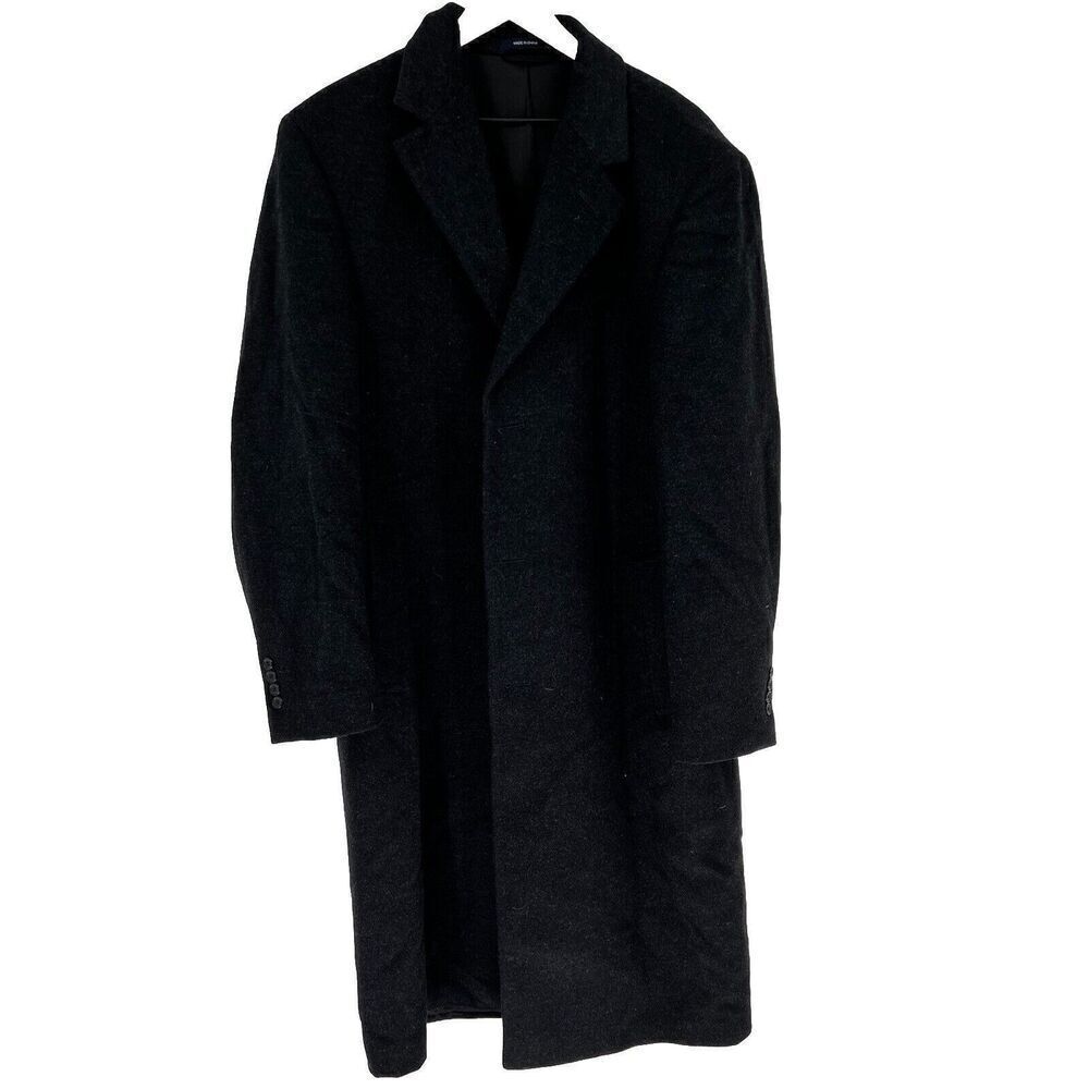 Nautica Wool Trench Coat Black Men’s Size 42L